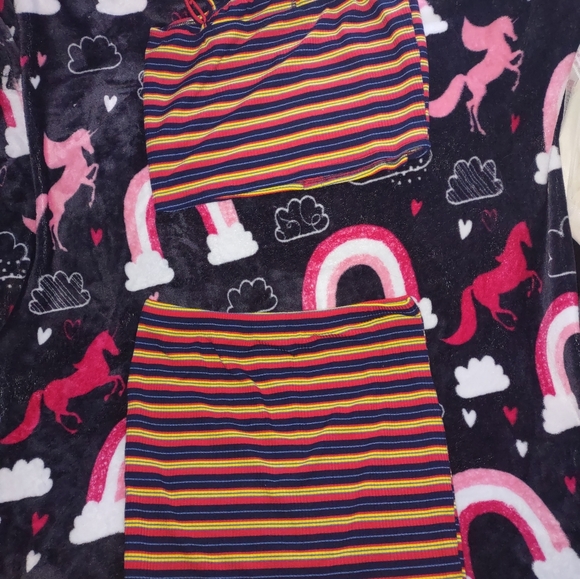 Rainbow Striped Ribbed Skirt Set - Picture 10 of 12